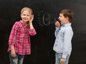 little boy shouting in drawn